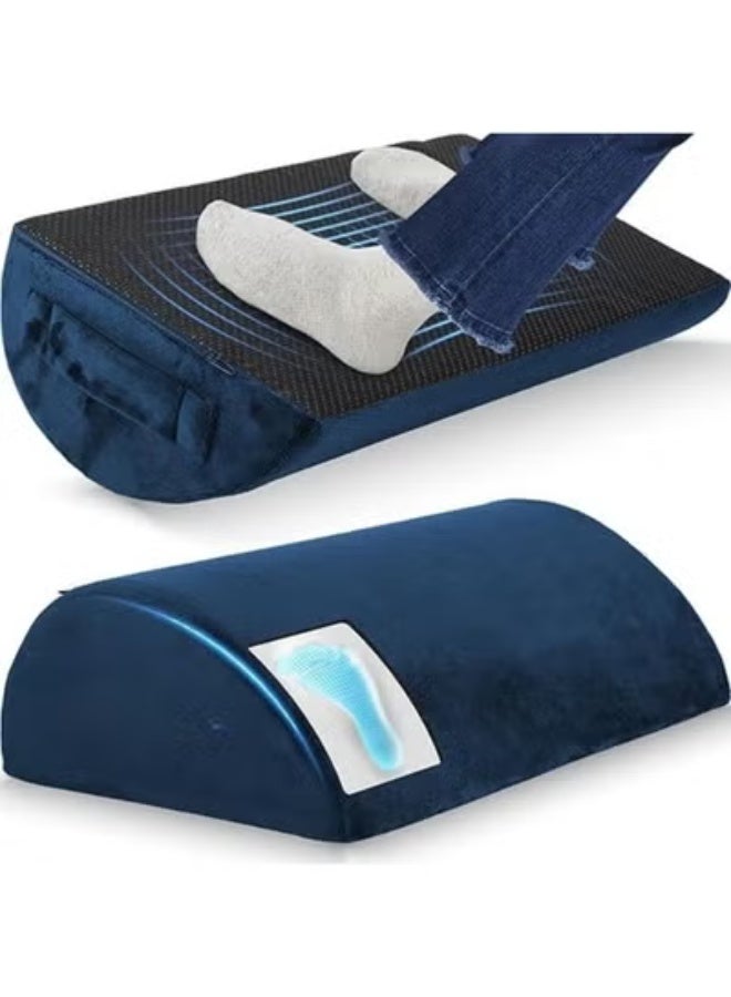 Memory Foam Foot Rest Under Desk – Ergonomic 2-in-1 Foot Stool for Office, Gaming & Home Use - Image 1