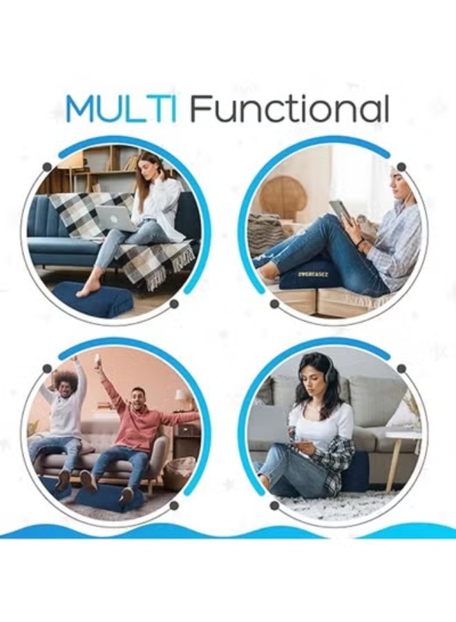 Memory Foam Foot Rest Under Desk – Ergonomic 2-in-1 Foot Stool for Office, Gaming & Home Use - Image 2