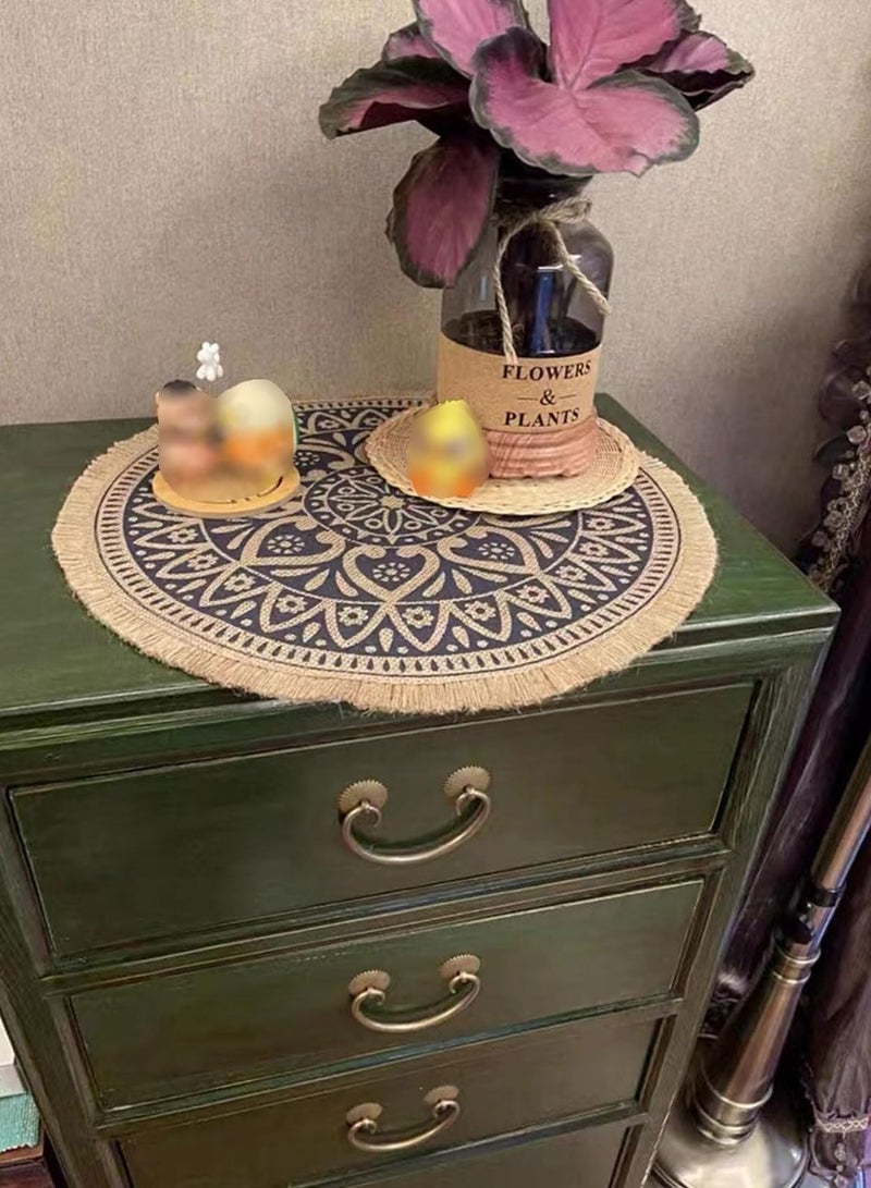 Excefore تتضمن الحزمة 4 قواعد طعام دائرية كل منها يتمتع بقطر كبير يبلغ 38 سم (1496 بوصة) واسعة من حيث الحجم يمكن أن تستوعب بشكل مريح أي طبق أو وعاء مما يوفر إعداد طاولة مثالي - Image 3