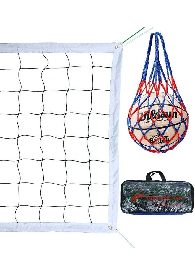 YelaJoy Volleyball Net With Ball Bag,Professional Volleyball Net Outdoor,9.6x1M Portable Volleyball Net Indoor Outdoor For Pool Beach Backyard,Pro Volleyball Net Set,No Poles - Image 1