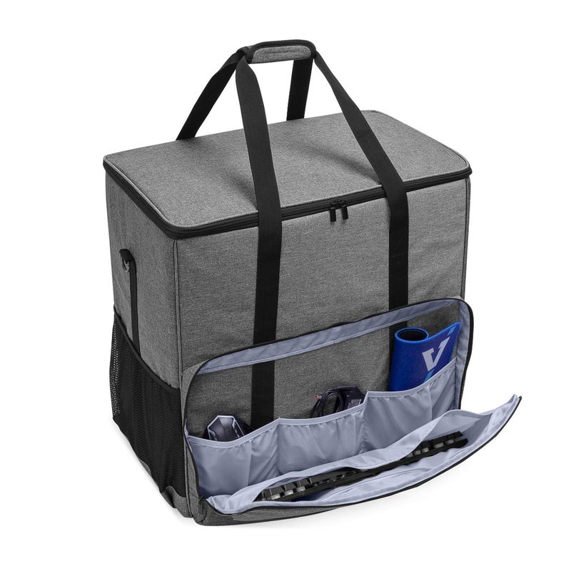 CURMIO Desktop Tower and Monitor Carrying Case,Travel Bag for PC Chassis, Monitor, Keyboard, Cable and Mouse, Bag Only, Gray - Image 3