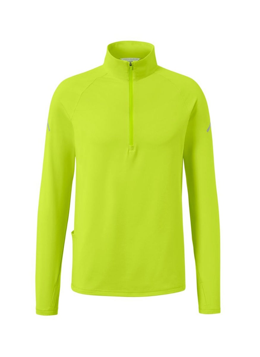 Tchibo Men Sportswear Fit Long Sleeves Training Track Jacket, Lime Green  - Image 2