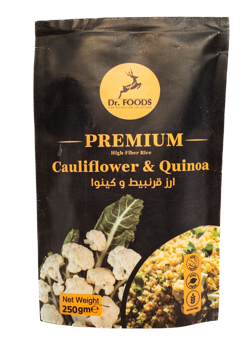 Dr. Foods Dr. Foods Premium Cauliflower & Quinoa Rice Alternative – 250g | High-Fiber Blend | Healthy Rice Substitute  - Image 1