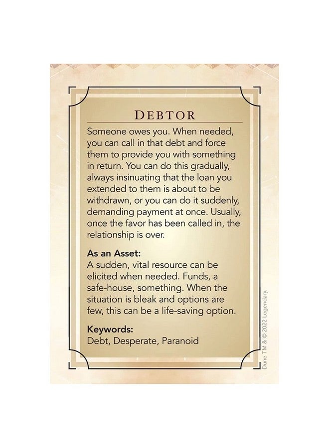 Modiphius Dune: Asset Cards - Architect Expansion Deck - Dune Adventures in The Imperium, 56 Cards RPG Expansion, Accessory Pack, Each Card Details an Individual Asset, Role-Playing Game - Image 3