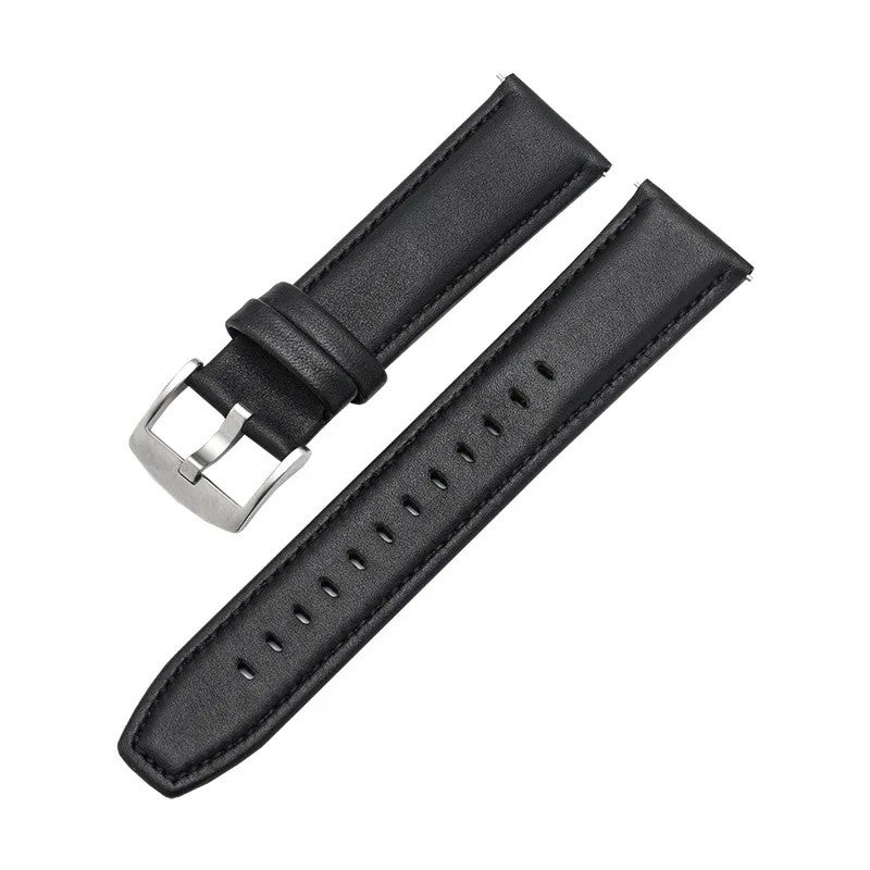 Bluejw Trendy Minimalist Durable Double Layer Cowhide Leather Replacement Strap for Smartwatch – Luxury Adjustable Waterproof Watch Band - Image 2