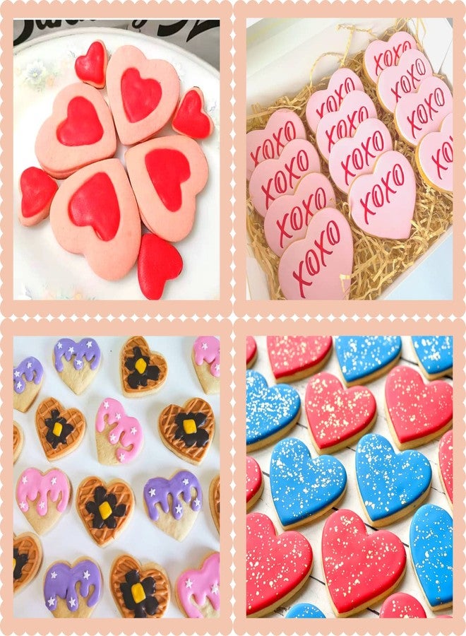 KAISHANE Heart Cookie Cutter Set 6 Pieces Heart shape Cookie Cutters Wedding Birthday Biscuit Cutters for Baking - Image 4