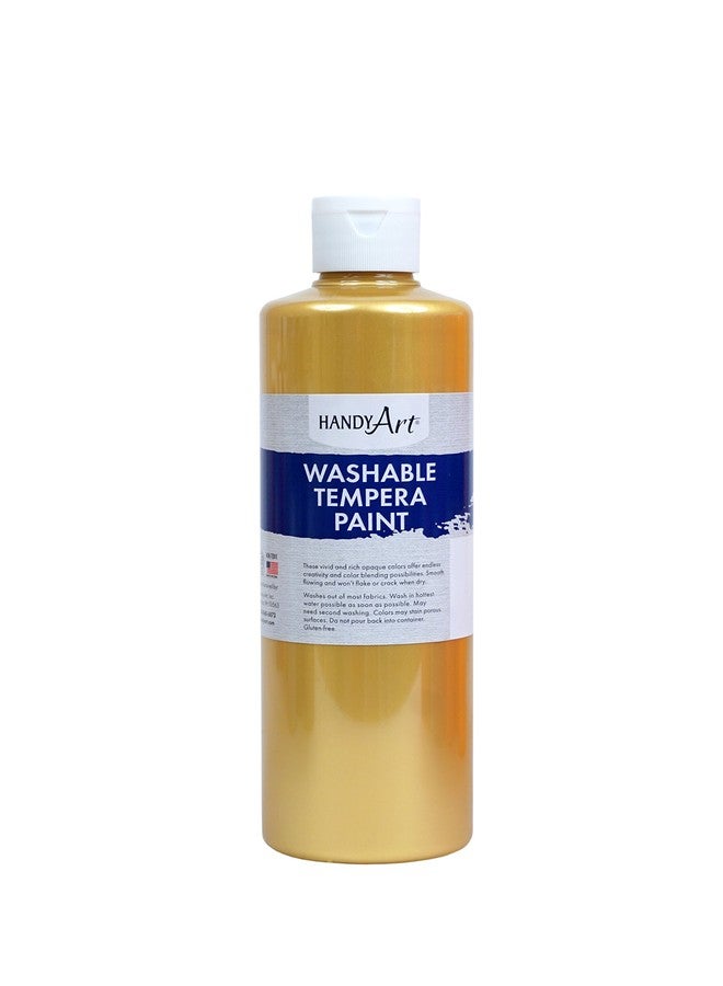 Handy Art 211-162 Washable Paint 16 ounce, Metallic Gold