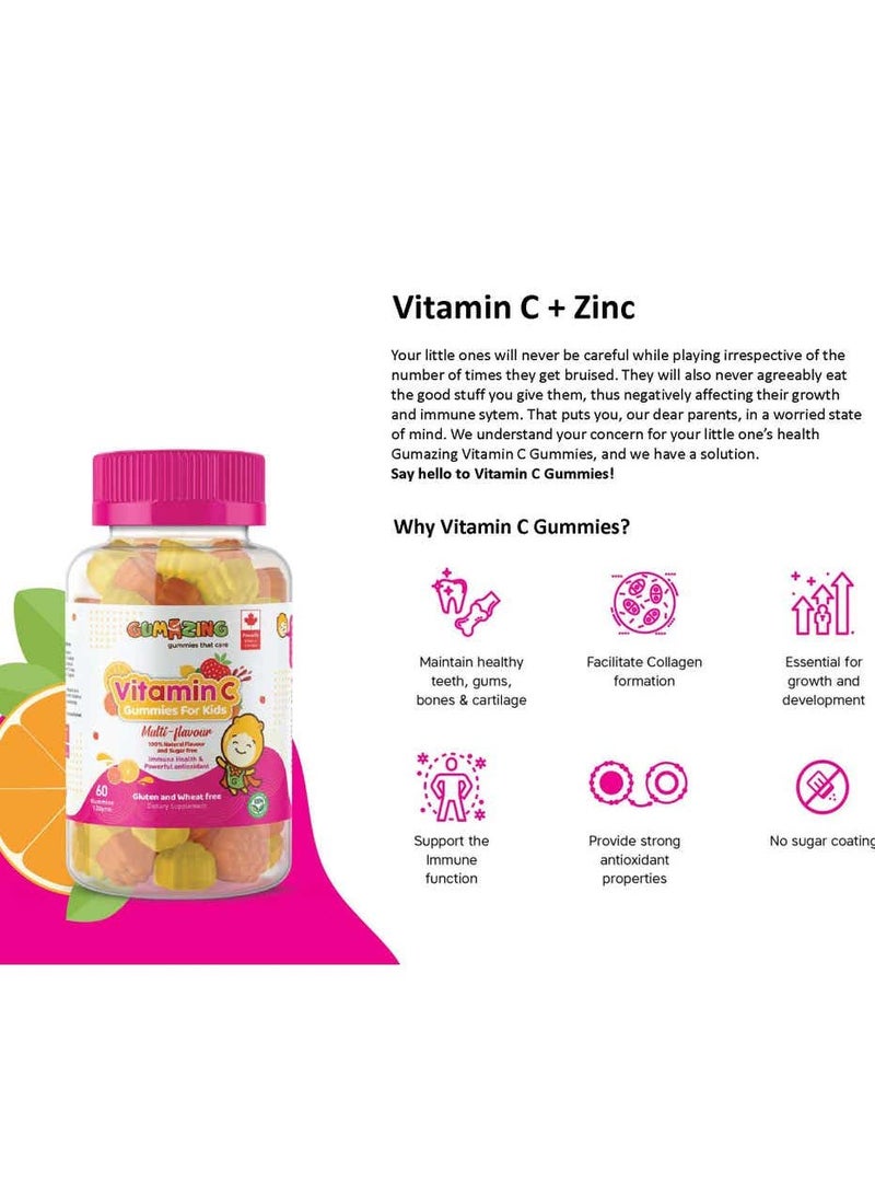 gumazing Gumazing Kids Vitamin C And Zinc Gummies 60 Pcs - Image 2
