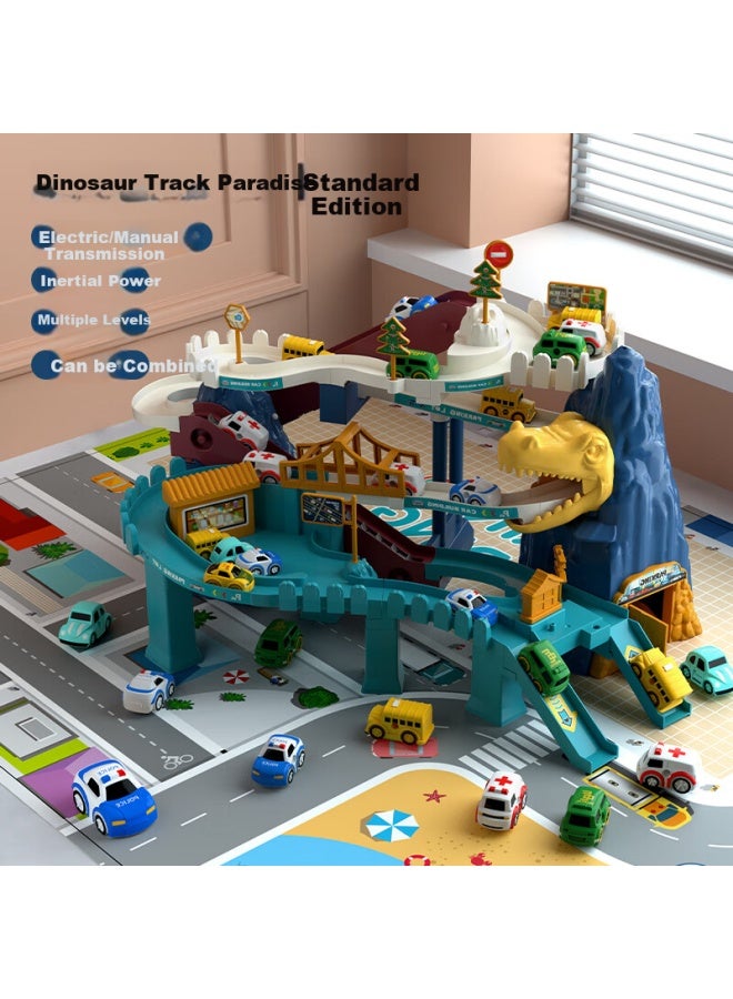 Snaen Electric Track Car, Children's Toy, Dinosaur Mountain Road, Fire Car Adventure, Boys' Birthday Gift - Image 2