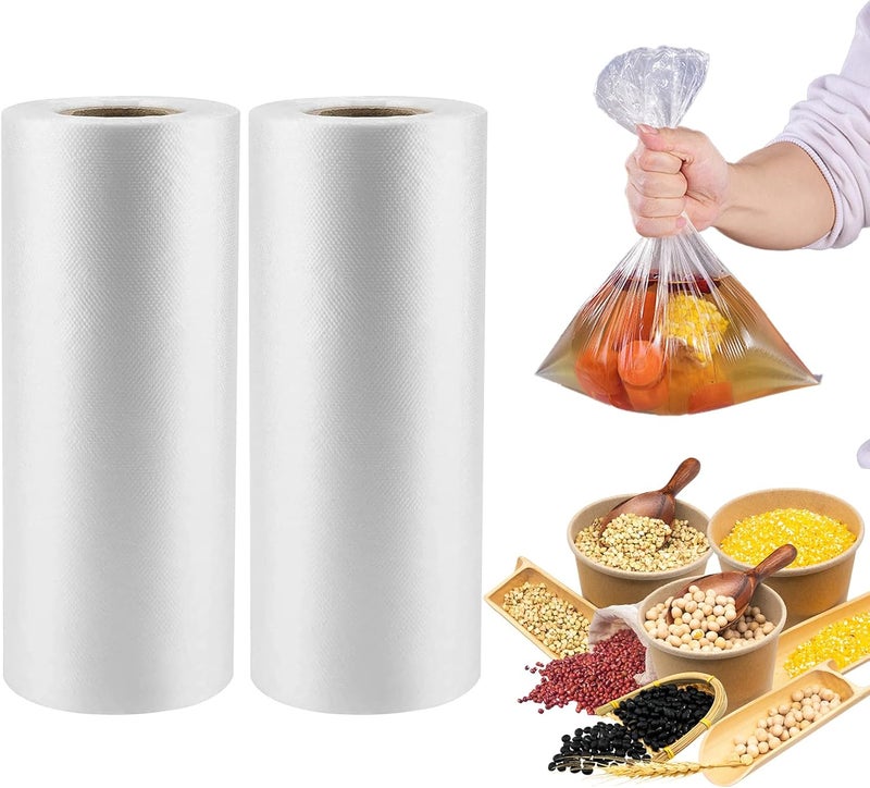 CLASSY 700 Count 12 x 20 Inches Clear Plastic Produce Bags Roll, Clear Grocery Bag for Bread, Fruits, Vegetable, Kitchen, 350 Bags/Roll - 2 Rolls - Image 1