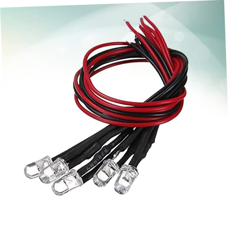 Yellow LED Lamp Beads 10pcs Flexible Cable Round Pre Bulbs Easy Install For Rc Car Decor - Image 5