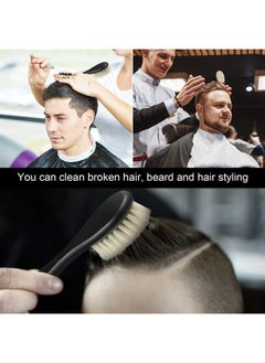 Patelai 4 Pieces Barber Fade Brush Beard Brush Barber Beard Styling Cleaning Brush Neck Duster Brush with Natural Fiber Wooden Handle for for Men Beard Styling Cutting Supplies  - Image 5