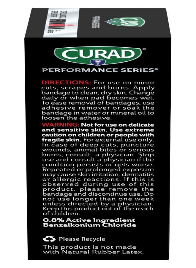 CURAD Performance Series IRONMAN Antibacterial Bandages, Extreme Hold Adhesive Technology, Finger & Knuckle Bandages, Flexible Fabric, Variety Pack with Assorted Sizes & Colors, 20 Count - Image 5