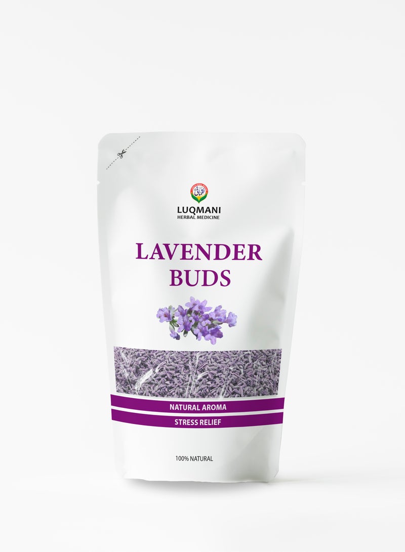 Luqmani Herbs Organic Lavender buds 100 gram pack - Image 1