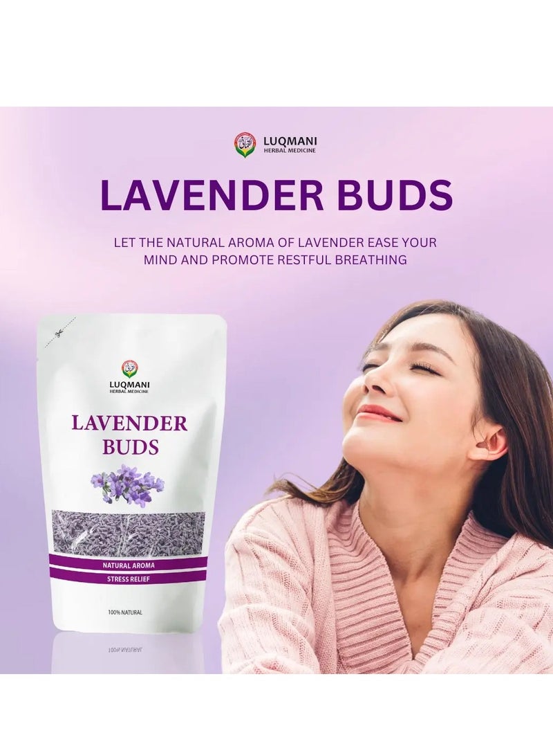 Luqmani Herbs Organic Lavender buds 100 gram pack - Image 2