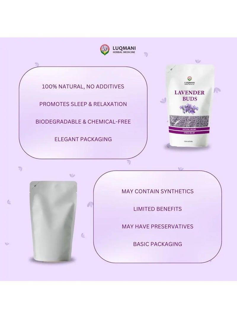 Luqmani Herbs Organic Lavender buds 100 gram pack - Image 4