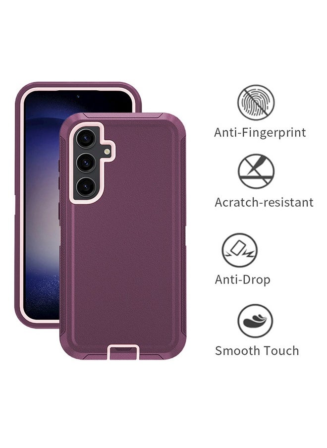 RUGGED SHIELD Samsung Galaxy A'55 5G Case, Samsung A'55 Durable Shockproof 3-Layer Heavy Duty Case, [Full Protection][Shockproof] [Drop-Proof] [Dust-Proof], Back Cover for Galaxy A'55 5G 2024 (RoseRed Pink)  - Image 3