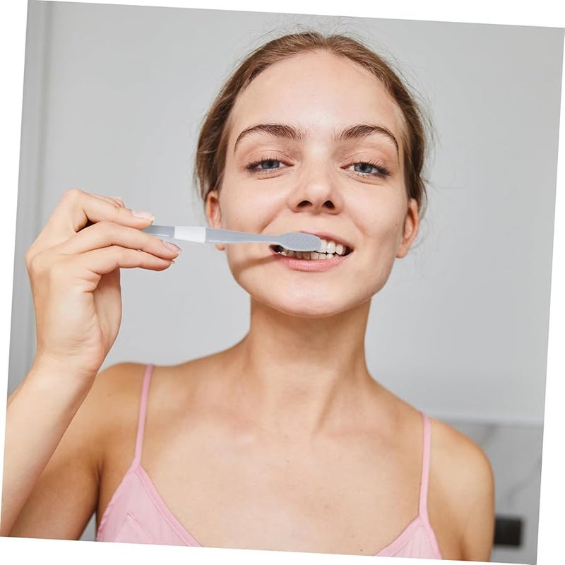 VALICLUD 8pcs Silicone Toothbrush Soft Bristles Tongue Scraper Dual Head Oral Care Kit for Adults Gentle Gum Protection - Image 5
