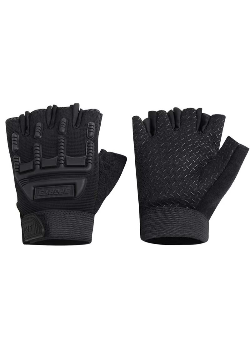 Generic Kids Half Finger Cycling Gloves Non Slip Fingerless for 4-8 years Boys Girls  - Image 3