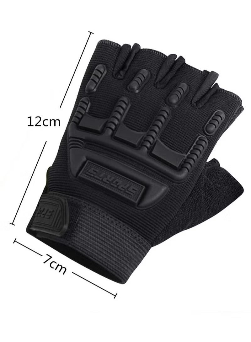 Generic Kids Half Finger Cycling Gloves Non Slip Fingerless for 4-8 years Boys Girls  - Image 5
