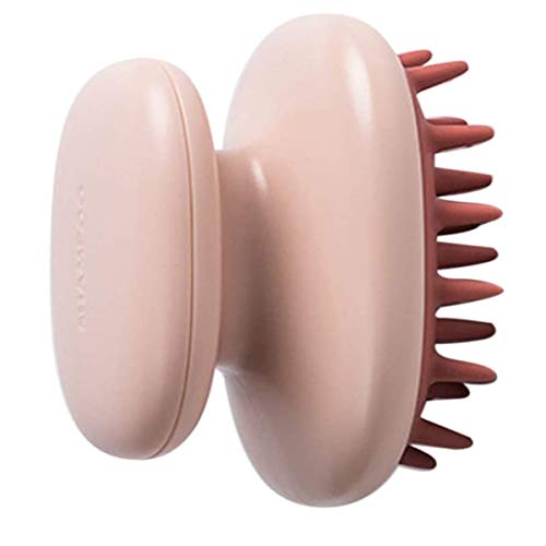 TOMATUS® Oval Shape Hair Scalp Massager Soft Shampoo Brush for Scalp Care, Hair Cleaning, Pink, 1 Pc - Image 1