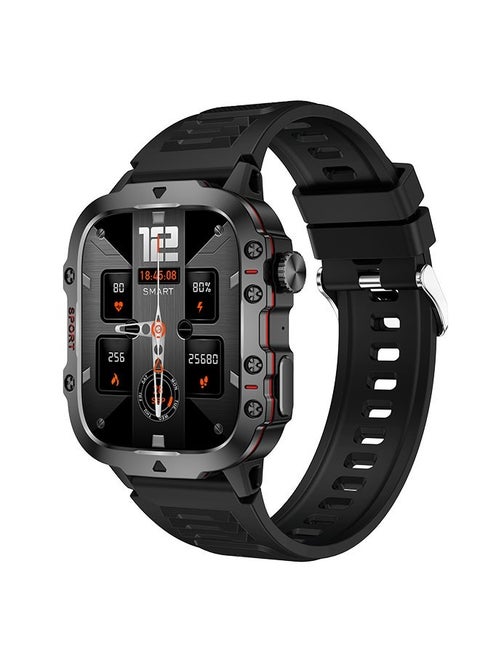 QX11 Full Screen Touch Smartwatch With Bluetooth Call, 1.96 "Display, Suitable For Android 4.4 And Ios 9.0 And Above, Apple 5s And Above (Black)