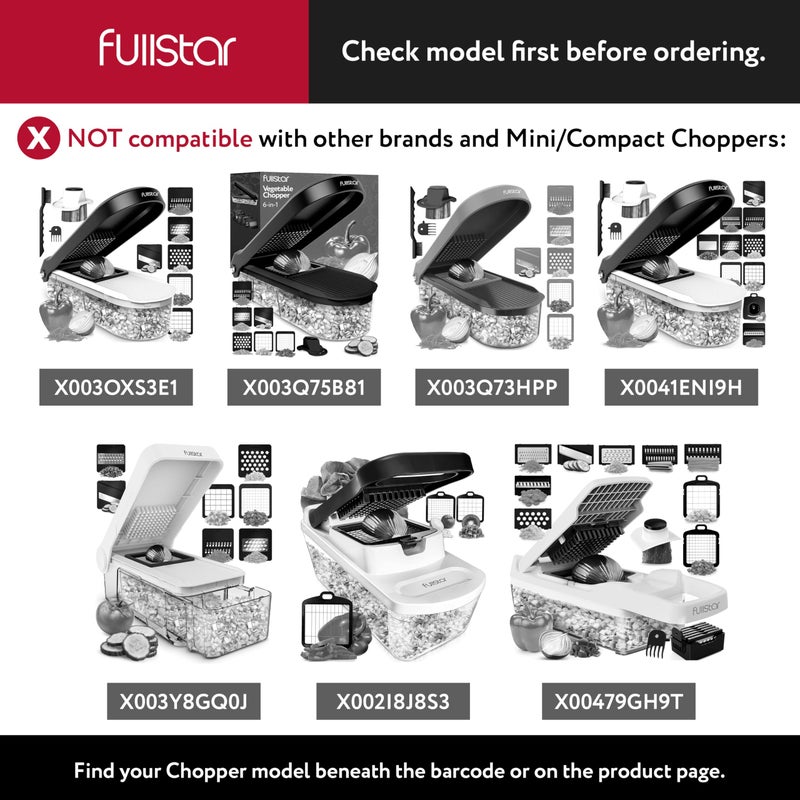 Fullstar Blade Replacement Set â€“ Only Compatible with Select Fullstar Vegetable Chopper Models â€“ 2pc Insert Set for Large Dice (Potatoes, Apples) & Small Dice (Onions, Tomatoes) â€“ 3.9 x 4.4 inches - Image 2