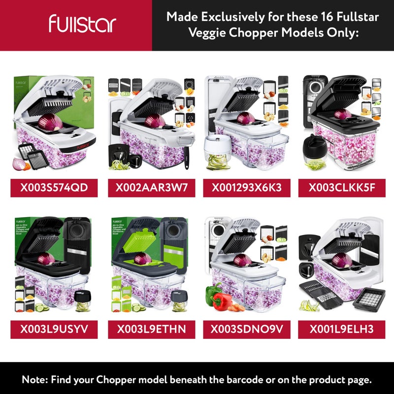 Fullstar Blade Replacement Set â€“ Only Compatible with Select Fullstar Vegetable Chopper Models â€“ 2pc Insert Set for Large Dice (Potatoes, Apples) & Small Dice (Onions, Tomatoes) â€“ 3.9 x 4.4 inches - Image 4