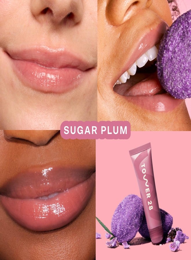Tower 28 LipSoftie Tinted Lip Balm Treatment - Hydrating Glossy Balm + Overnight Lip Mask with Jojoba Oil + Shea Butter - Sweet, Cushiony Formula for Smooth, Soft Lips - Sugar Plum (0.38 oz) - Image 2