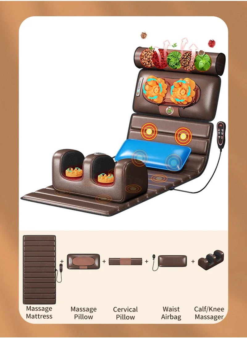 ETG - Multifunctional Home Massage Mattress Cervical Spine Waist Back Massager Body Electric Massage Pad Cushion Heating Cushion - Image 1
