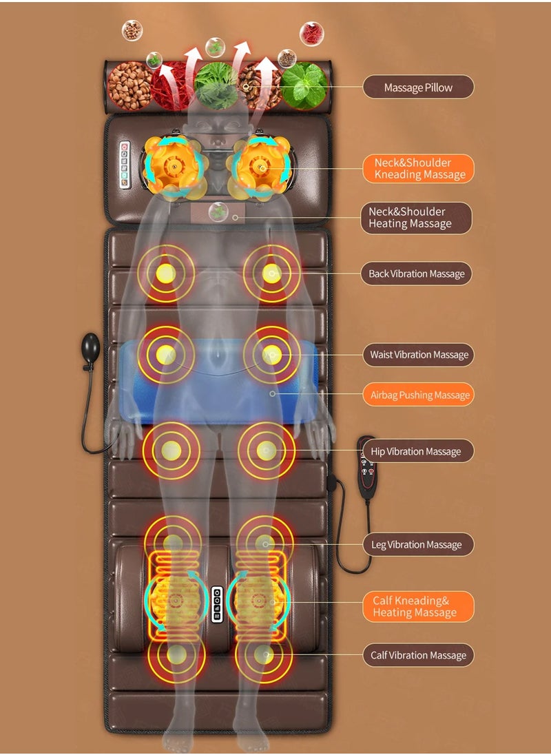 ETG - Multifunctional Home Massage Mattress Cervical Spine Waist Back Massager Body Electric Massage Pad Cushion Heating Cushion - Image 1