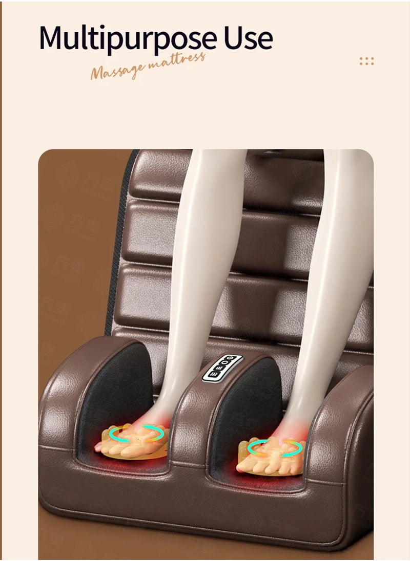 ETG - Multifunctional Home Massage Mattress Cervical Spine Waist Back Massager Body Electric Massage Pad Cushion Heating Cushion - Image 1