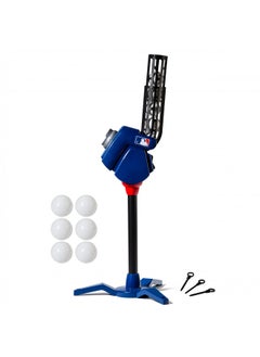 Franklin Sports Baseball Pitching Machine - Adjustable Baseball Hitting & Fielding Practice Machine For Kids - with 6 Baseballs - Great For Practice,Blue
