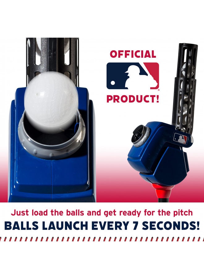 Franklin Sports - Franklin Sports Baseball Pitching Machine - Adjustable Baseball Hitting & Fielding Practice Machine For Kids - with 6 Baseballs - Great For Practice,Blue - Image 1