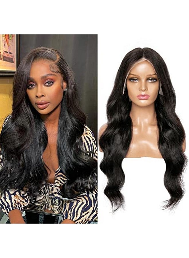Amygirl Transparent 13X6 Hd Lace Front Wigs Human Hair Pre Plucked Bleached Knots Brazilian Virgin Glueless Human Hair Wigs Natural Black Body Wave 180 Density Human Hair Lace Front Wigs For Black Women - Image 1