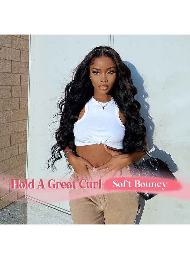 Amygirl Transparent 13X6 Hd Lace Front Wigs Human Hair Pre Plucked Bleached Knots Brazilian Virgin Glueless Human Hair Wigs Natural Black Body Wave 180 Density Human Hair Lace Front Wigs For Black Women - Image 4