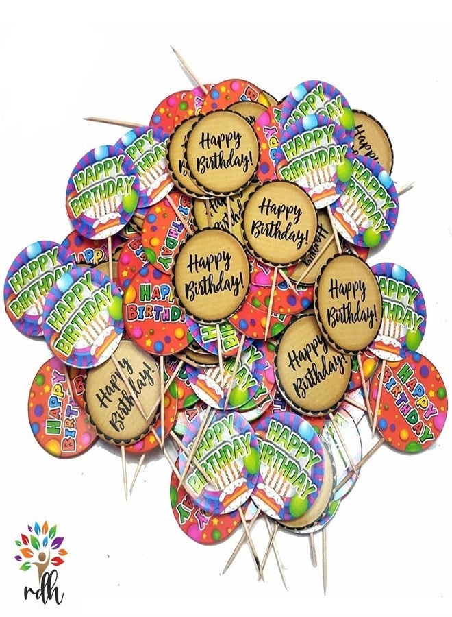 RDH INC. Cake Toppers - Happy Birthday Paper Tag (200) - Image 1