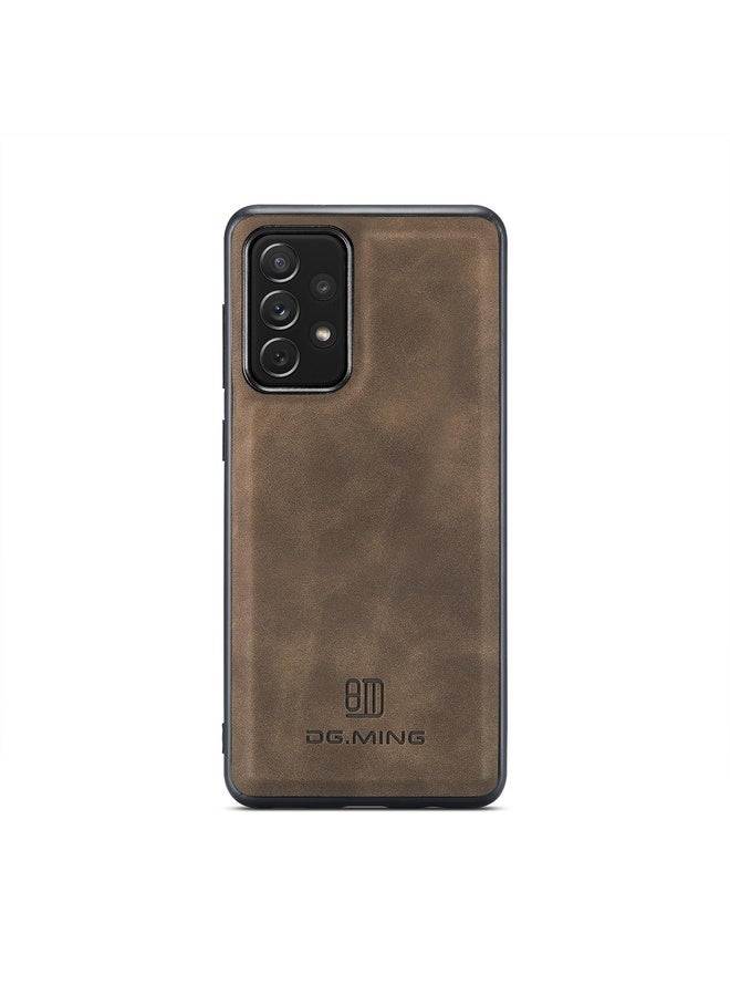 HuHa Case Cover For Samsung Galaxy A73 5G DG.MING M2 Series 3-Fold Multi Card Bag + Phone Case(Coffee) - Image 4
