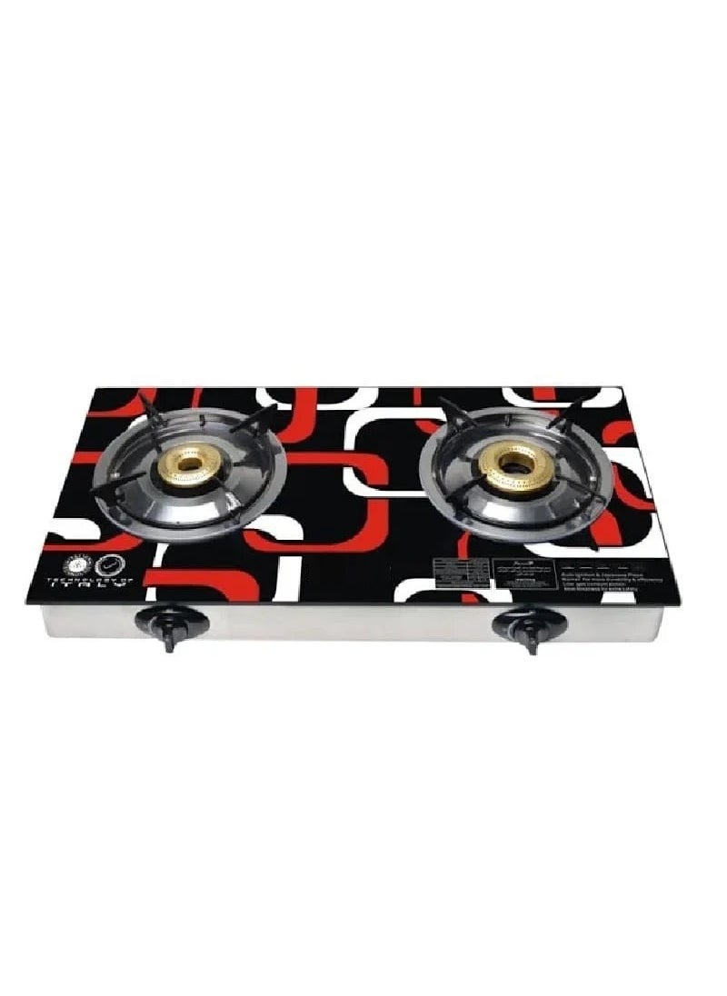 Generic Red and black gas stove 