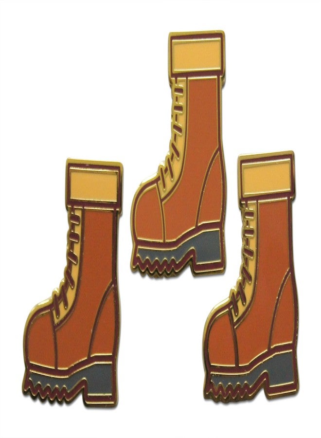 Novel Merk Camping & Hiking - Campfire, Boot & Other Lapel Pin, Hat Pin & Tie Tack Set - Clutch Back (3- Hiking Boot) - Image 1
