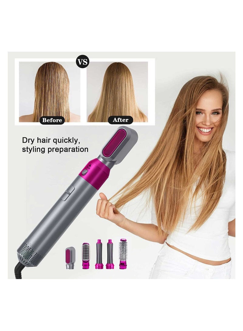 5 in 1 Hair Dryer Brush with Hair Volumizer,Hot Air Brush,Scalp Massager,Curler and Straightener for Women Hair Styling - Image 5