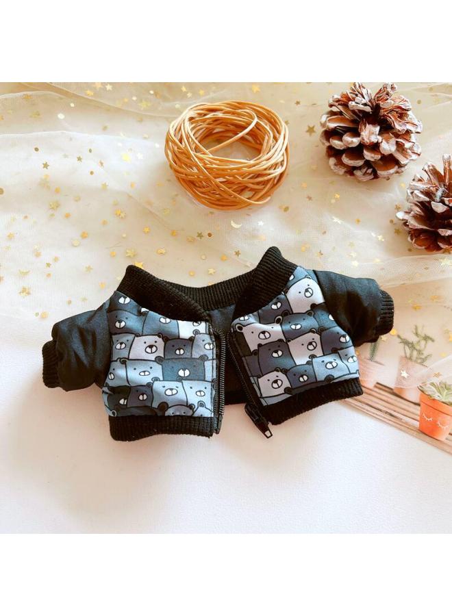 20cm Cotton Doll Clothes Star Doll Nude Pile Bear Fisherman Hat Jacket Normal Body Plump Body-Specifications:20cm-Color:Heap Bear Jacket - Image 1