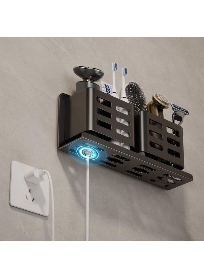Aluminum Toothbrush Holder Self-Adhesive Hanging Bracket Shower Toothbrush Razor Holder Suitable for Toothbrush, Toothpaste, Razor and Comb etc Bathroom Storage - Image 3