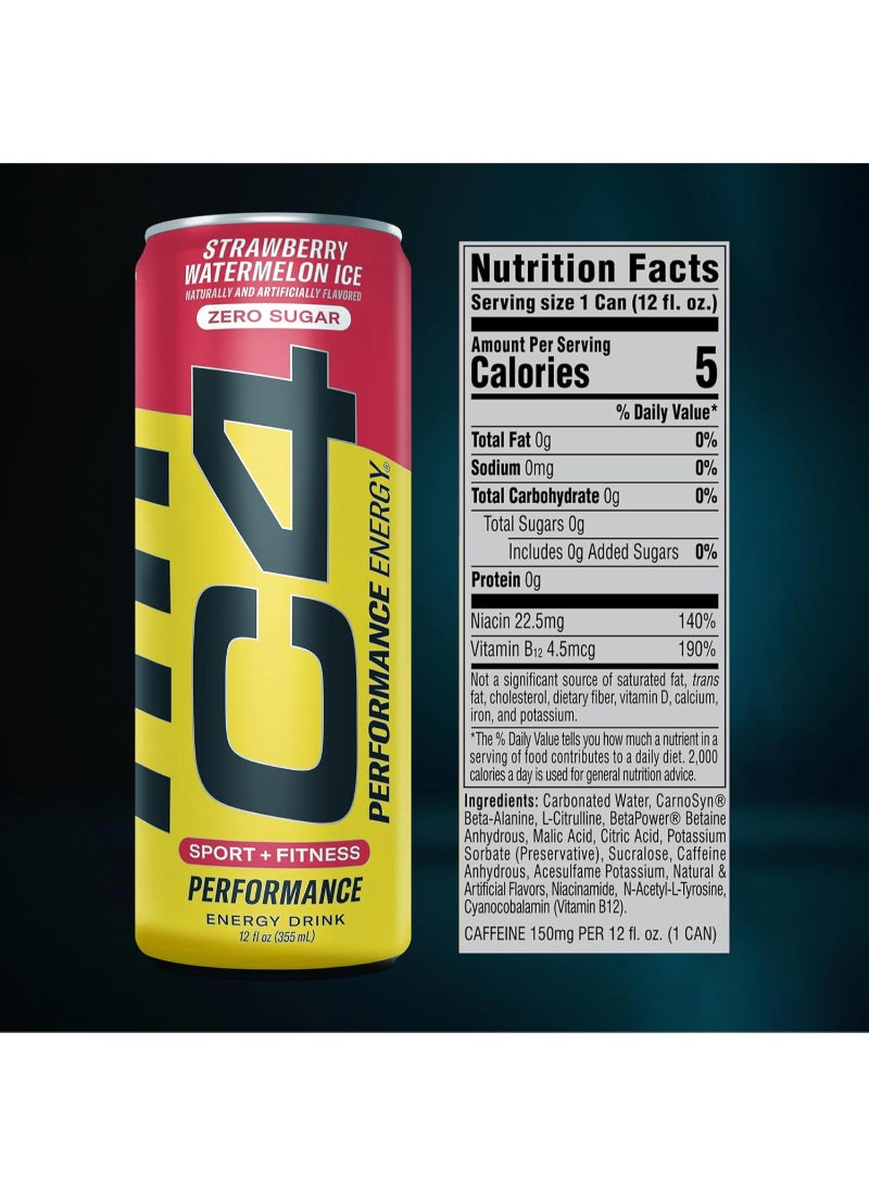 C4 مشروب الطاقة بنكهة الفراولة والبطيخ المثلج - Image 4