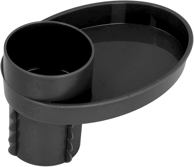 Black Portable Car Seat Snack Tray With Cup Holder And Toy Accessories For Infant Travel - Image 1