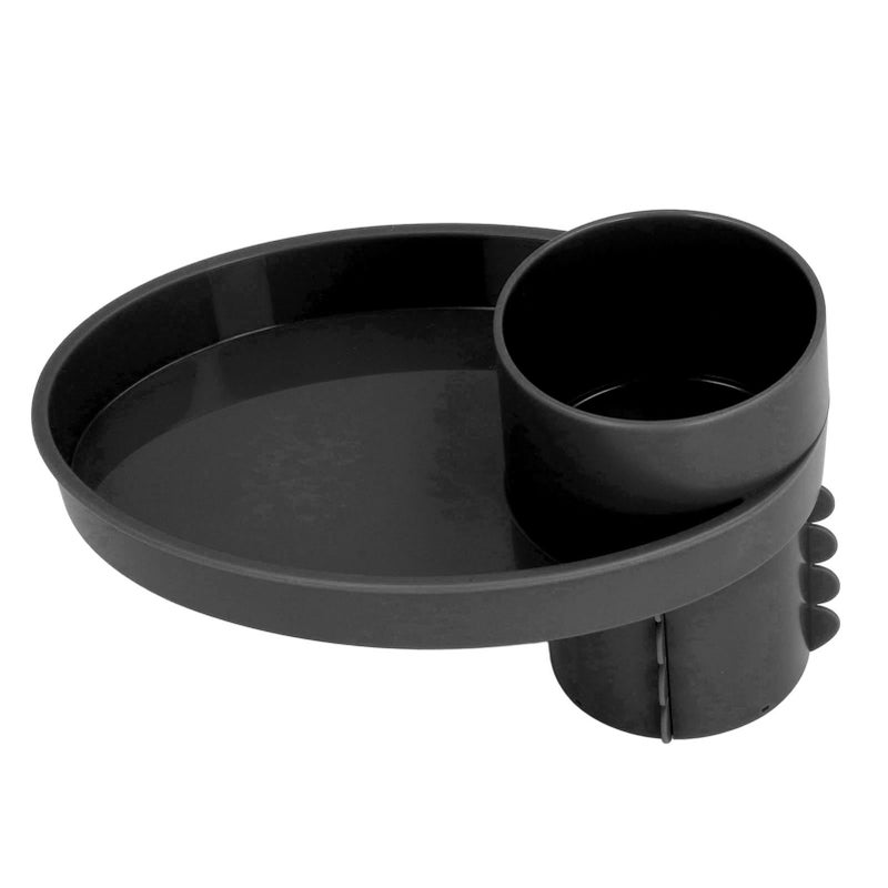 Black Portable Car Seat Snack Tray With Cup Holder And Toy Accessories For Infant Travel - Image 4