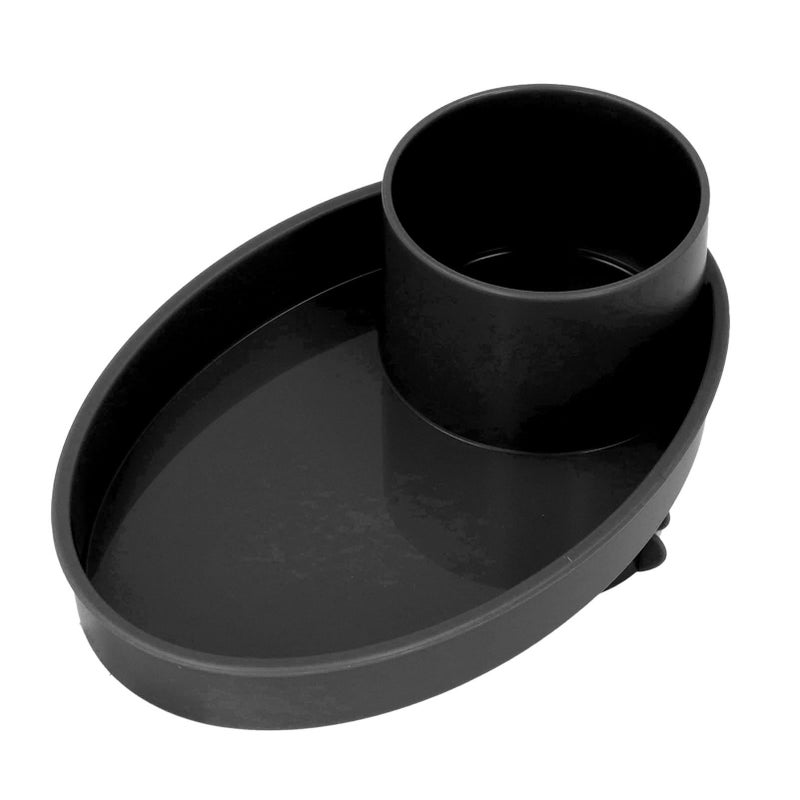 Black Portable Car Seat Snack Tray With Cup Holder And Toy Accessories For Infant Travel - Image 3