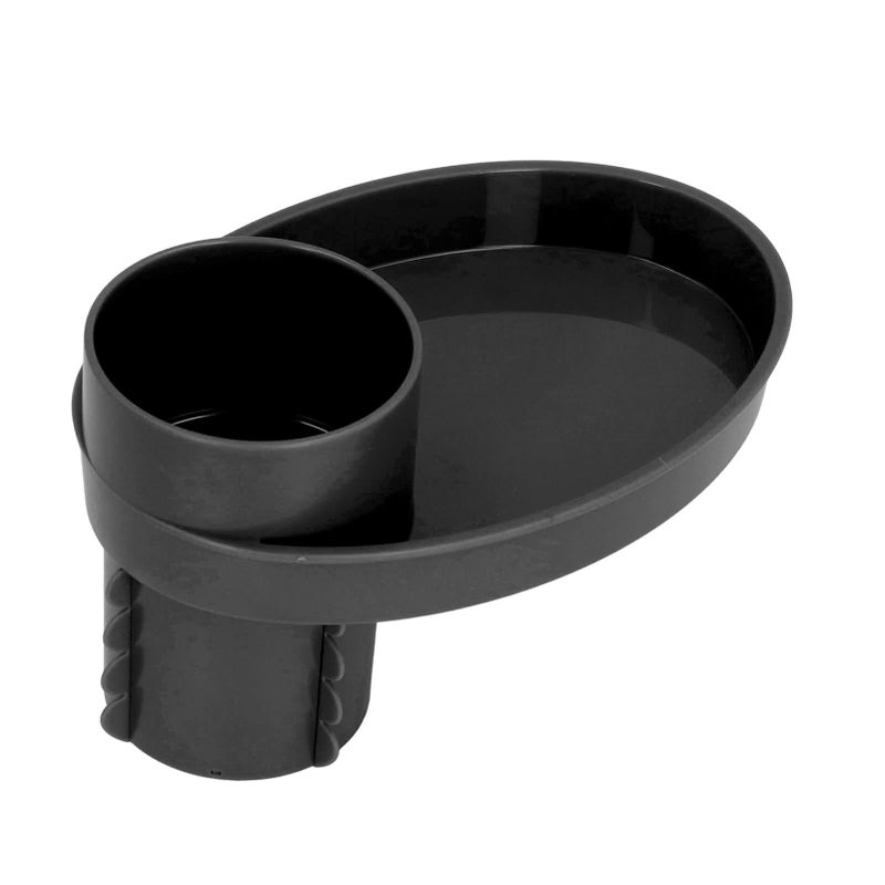 Black Portable Car Seat Snack Tray With Cup Holder And Toy Accessories For Infant Travel - Image 2