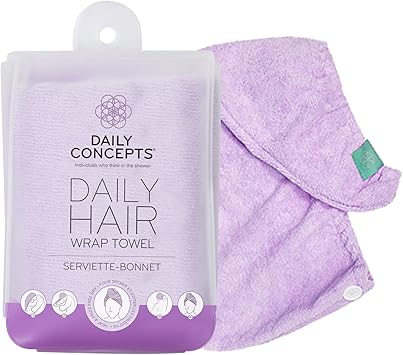 DAILY CONCEPTS Daily Hair Towel Wrap Reduces Frizz and Drying Time Suitable for After the bath Shower Gym or During any Beauty Ritual Microfiber Towel For Hair - Image 5