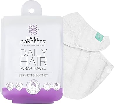 DAILY CONCEPTS Daily Hair Towel Wrap Reduces Frizz and Drying Time Suitable for After the bath Shower Gym or During any Beauty Ritual Microfiber Towel For Hair - Image 2